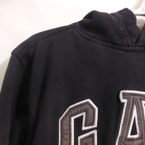 GAP KIDS, black hooded sweatshirt, kangaroo pockets, size small, GUC - Picture 5 of 11